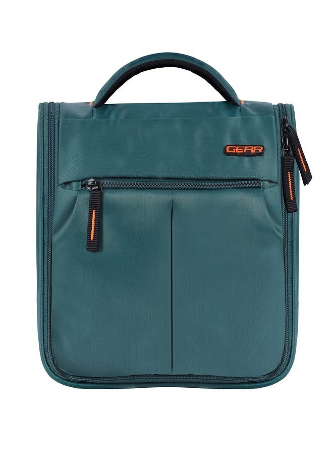 جير زجاجة مجموعة أدوات النظافة من جير ساف. حقيبة أدوات النظافة باللونين الأخضر والبرتقالي مع حلقة تعليق على الحائط (ACCSUVEKT4406) - Image 1